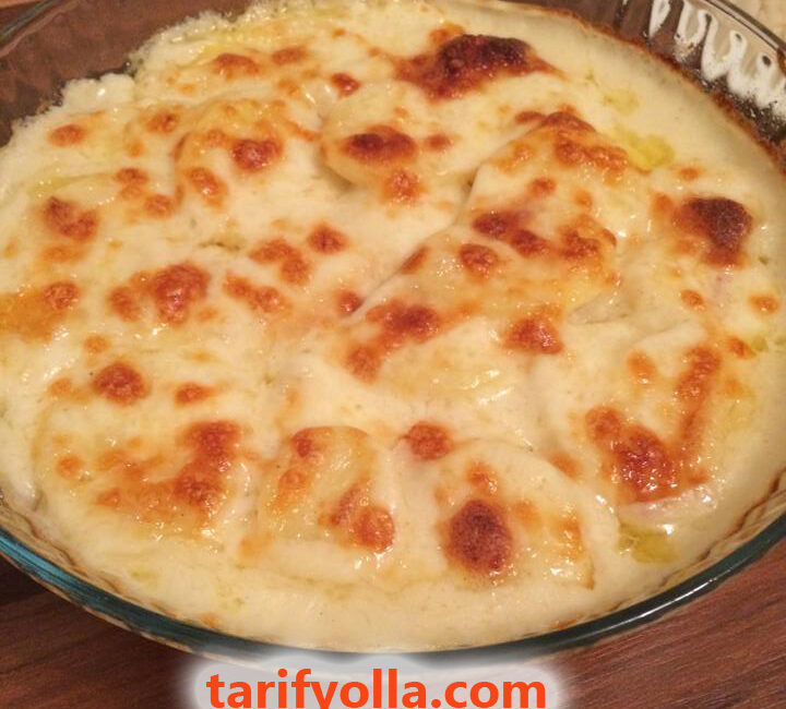 FIRINDA BEŞAMEL SOSLU PATATES Patatesin her hali gibi çok lezzetli.Zaten patates ve kaşar muhteşem